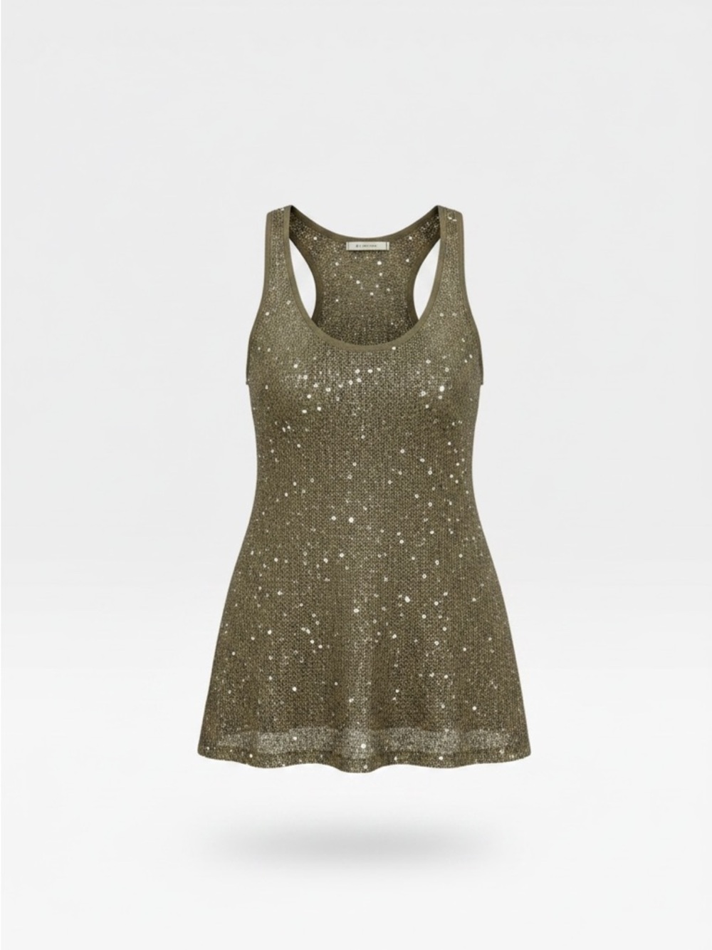 Willow & Clay  Sequin Racerback Knit Tank -Gold- size Medium/ EPOC